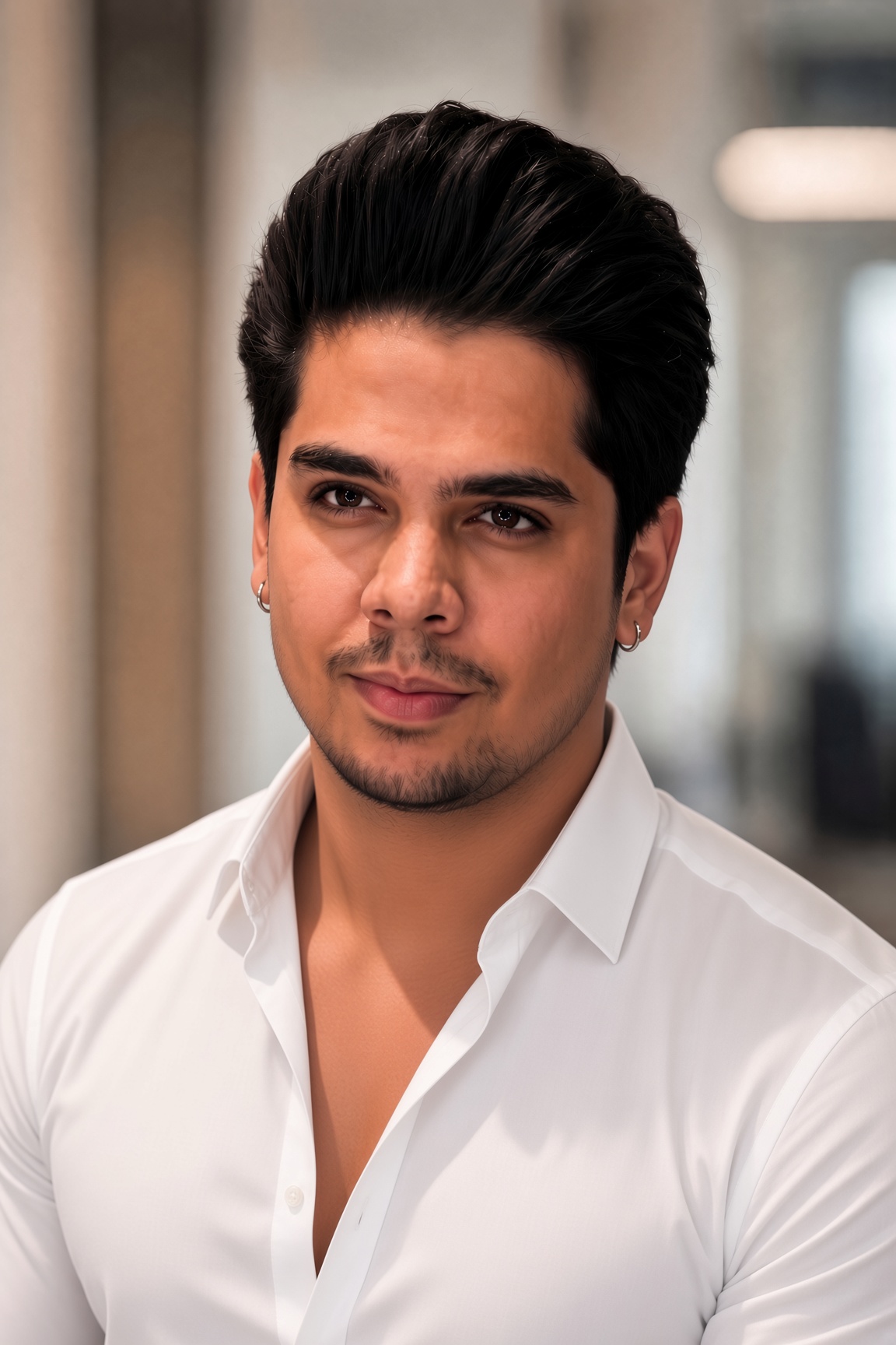 Muhammad Laraib Khan, Co-Founder and CEO of Rebootix AI, in a white shirt